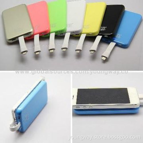 Portable Power Bank 6000mAh Capacity, Ipad/Iphone Charger, size 80*80*20mm